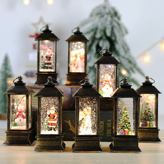 Warmioo Christmas Lantern Snow Globes